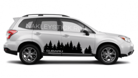 Наклейка на авто "Subaru лес"