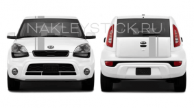Спортивные полосы на Kia Soul, вид 8