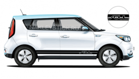 Комплект спортивных полос на борт Kia Soul, вид 4
