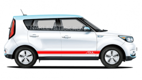 Спортивные полосы на борт Kia Soul, вид 6
