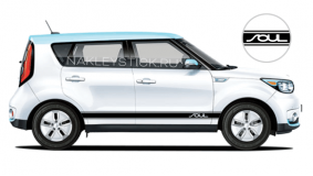 Спортивные полосы на борт Kia Soul, вид 6