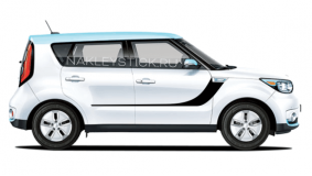Комплект акцентных полос на двери Kia Soul, вид 3