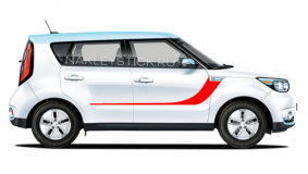 Комплект акцентных полос на двери Kia Soul, вид 3