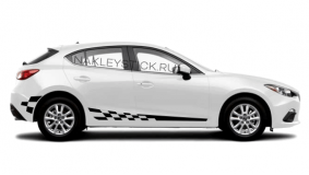 Спортивные полосы на борт Mazda 3 хетчбэк, вид 8