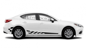 Спортивные полосы на борт Mazda 3 седан, вид 9