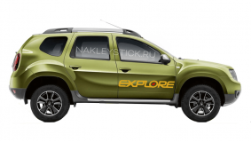 Наклейка "Explore" на Renault Duster