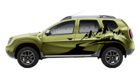 Наклейка "Горы и лес" на левый борт Renault Duster