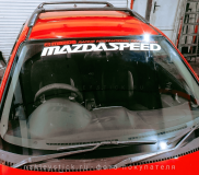 Наклейка полоса "Mazdaspeed" на лобовое стекло 130 х 18 см