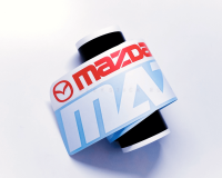 Наклейка полоса "Mazdaspeed" на лобовое стекло 130 х 18 см