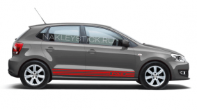 Акцентные полосы на Volkswagen Polo, вид 5