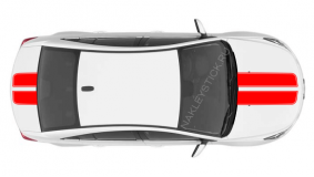 Комплект спортивных полос на Chevrolet Cruze, вид 3