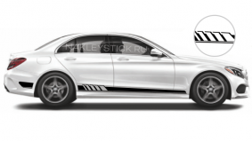 Акцентные полосы на борт Mercedes-Benz C-class, вид 1