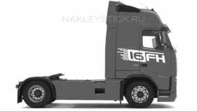 Комплект наклеек "FH16" на Volvo, вид 1