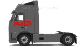 Комплект наклеек "FH16" на Volvo, вид 1