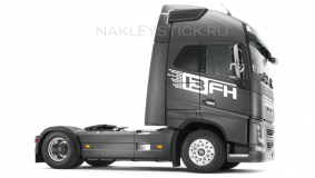 Комплект наклеек "FH13" на кабину Volvo, вид 4
