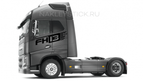 Комплект наклеек "FH13" на кабину Volvo, вид 4