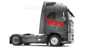 Комплект наклеек "FH13" на кабину Volvo, вид 4