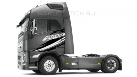 Комплект наклеек "Графика" на кабину Volvo FH, вид 2