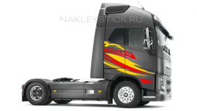 Комплект наклеек "Графика" на кабину Volvo FH, вид 2