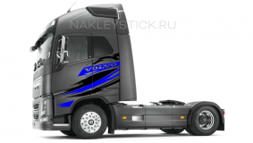 Комплект наклеек "Графика" на кабину Volvo FH, вид 2