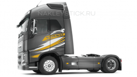 Комплект наклеек "Графика" на кабину Volvo FH, вид 2