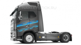 Комплект наклеек "Графика" на Volvo FH, вид 3