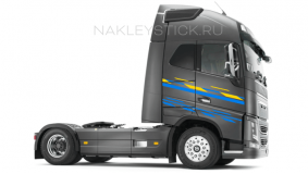 Комплект наклеек "Графика" на Volvo FH, вид 3
