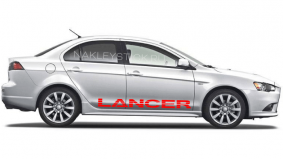 Комплект наклеек "Lancer" на Митсубиши Лансер