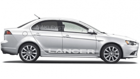 Комплект наклеек "Lancer" на Митсубиши Лансер
