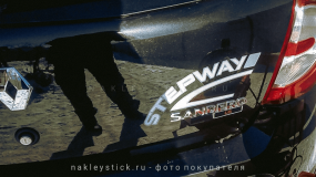 Наклейка "Stepway" на Рено, двухцветная