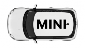 Наклейка "Mini" на крышу автомобиля Мини Купер, вид 4