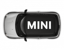 Наклейка "Mini" на крышу автомобиля Мини Купер, вид 4