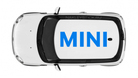 Наклейка "Mini" на крышу автомобиля Мини Купер, вид 4