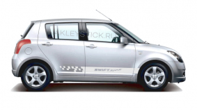 Спортивные полосы на борт Suzuki Swift, вид 1