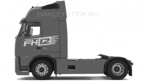 Комплект наклеек "FH12" на кабину Volvo, вид 5