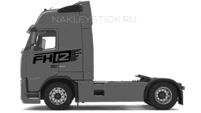 Комплект наклеек "FH12" на кабину Volvo, вид 5