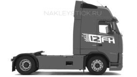 Комплект наклеек "FH12" на кабину Volvo, вид 5