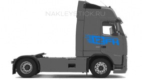 Комплект наклеек "FH12" на кабину Volvo, вид 5