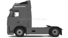 Наклейка "Globetrotter" на грузовик Volvo серии FH