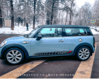 Спортивные полосы на двери Mini Cooper, вид 6