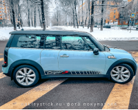 Спортивные полосы на двери Mini Cooper, вид 6