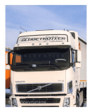 Наклейка "Globetrotter XL" на Volvo серии FH, вид 2