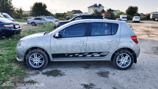 Спортивные полосы на борт Renault Sandero, вид 2