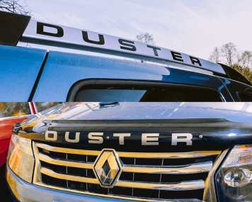 Наклейки на авто "Renault Duster надпись", 2 шт