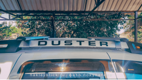 Наклейки на авто "Renault Duster надпись", 2 шт