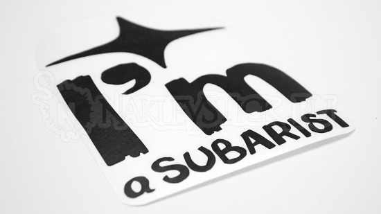 Наклейка на авто I'm subarist пример 2