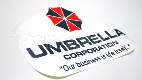 Наклейка на авто Корпорация Umbrella пример 3 Наклейка на авто Корпорация Umbrella пример 3