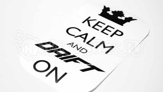 Наклейка на авто Keep calm and drift on купить 1