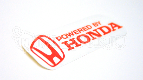 Наклейка на авто Powered by Honda пример 3