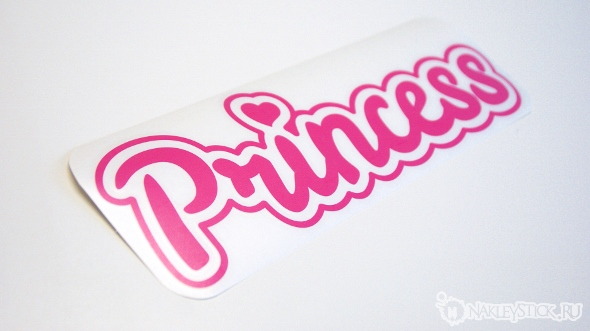 Наклейка на авто Princess принцесса пример 2 Наклейка на авто Princess принцесса пример 2